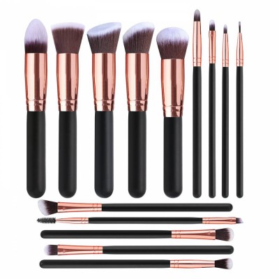 2020 hot sell 14 pcs luxury makeup brushes without logo private label makeup brush set