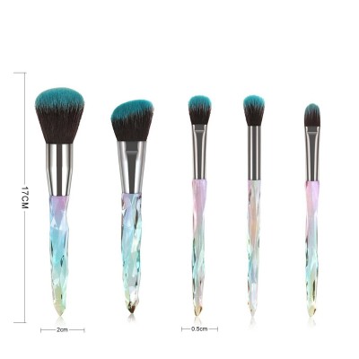 5pcs 10pcs Crystal Black And Blue Fuzz Tip Brown White Wholesale Makeup Brushes