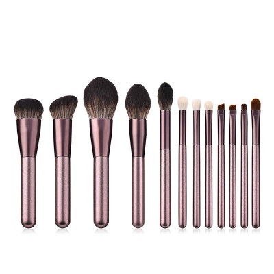 Wholesale 12 Small Grapes Makeup Brush Set Beginner Makeup Brush Set With Bag Loose Powder Brushes For Makeup